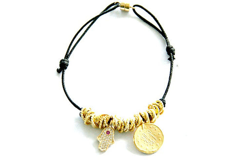 Hamsa/Coin Bracelet